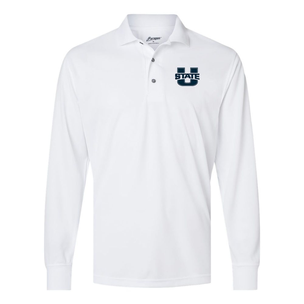 Men's Utah State Aggies  Paragon Prescott Long Sleeve Polo